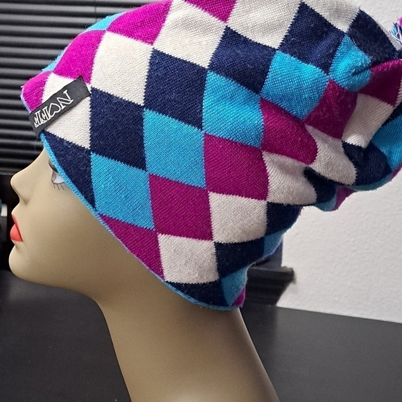 Noff Multi Colored Knit Hat With Pom   OSFM - Picture 2 of 7